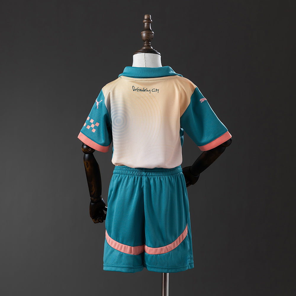 Manchester City 24/25 Fourth Away kids kit Jersey