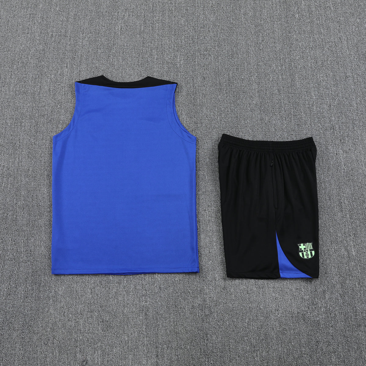 Barcelona Vest Set-Blue and Black