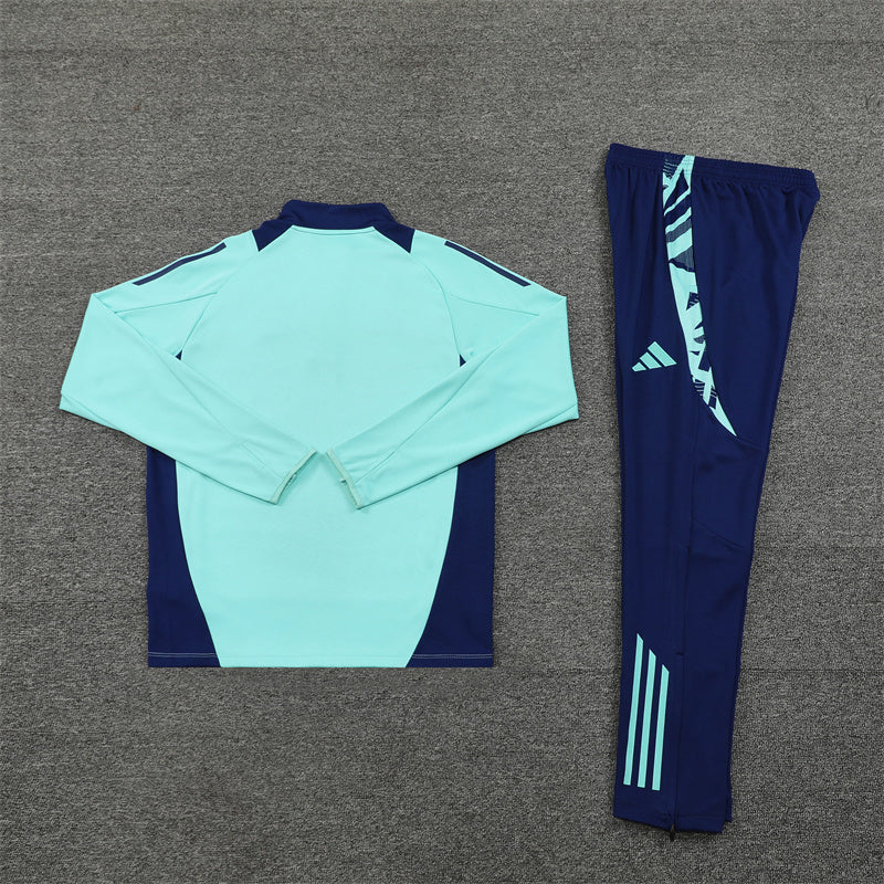 Manchester United Tracksuit-Light Blue and Navy Blue