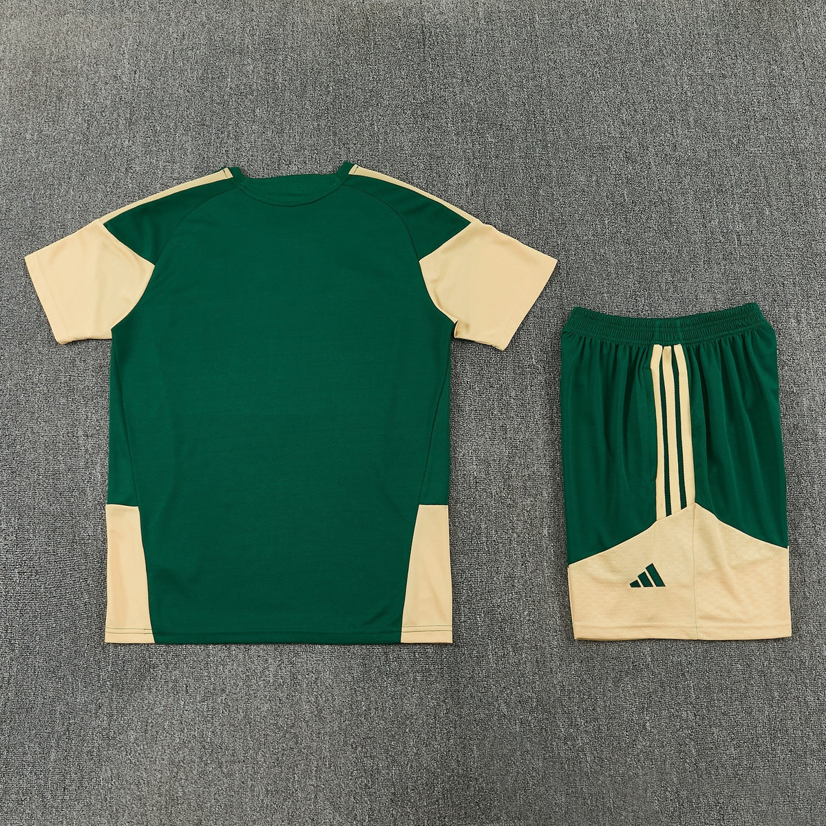 Real Madrid Shorts Set-Dark Green and Cream