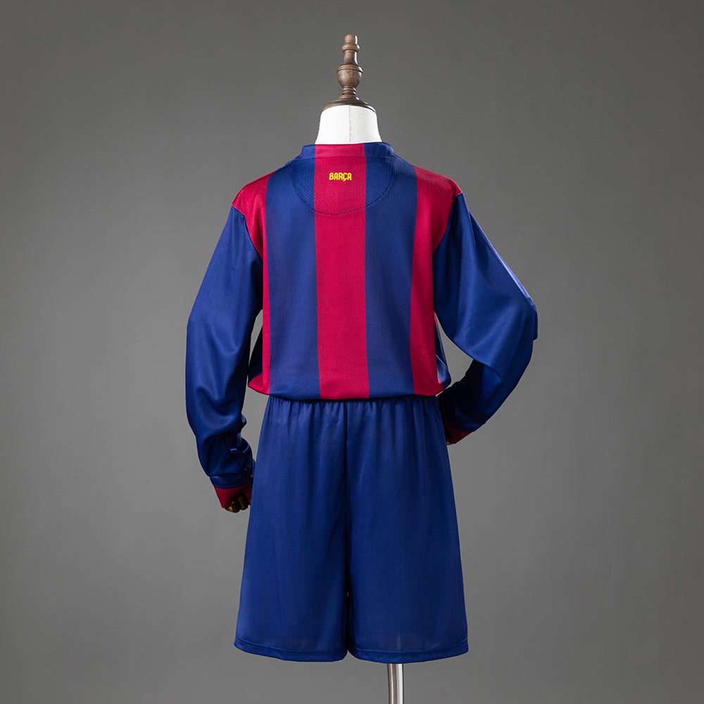 Barcelona 14/15 Home Retro Long-Sleeve Kids Kit