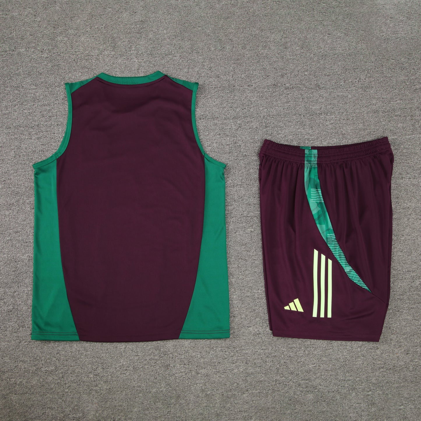 Mexico Vest Set-Dark Brown and Dark Green