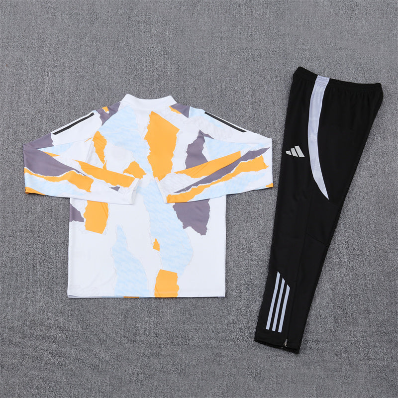 Real Madrid Tracksuit-White and Black