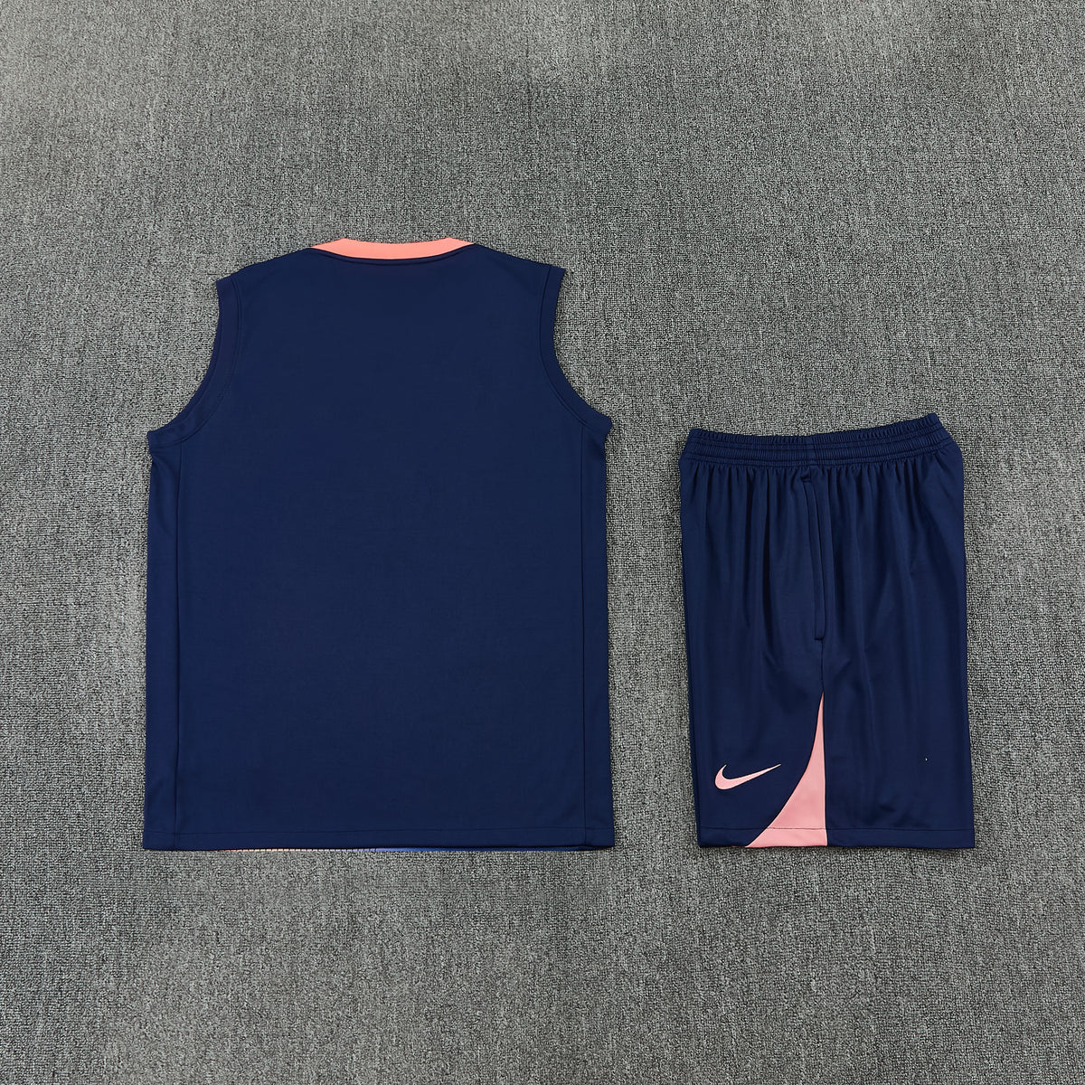 Barcelona Vest Set-Navy Blue and Pink
