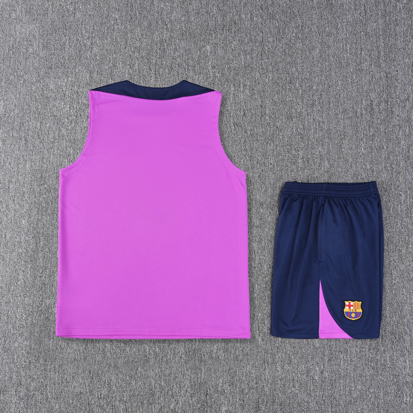 Barcelona Vest Set-Purple and Navy Blue