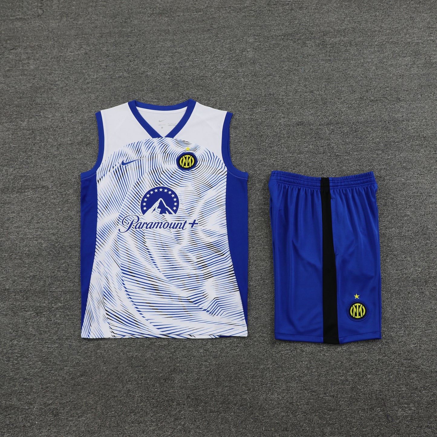 Inter Milan Vest Set-White and Blue