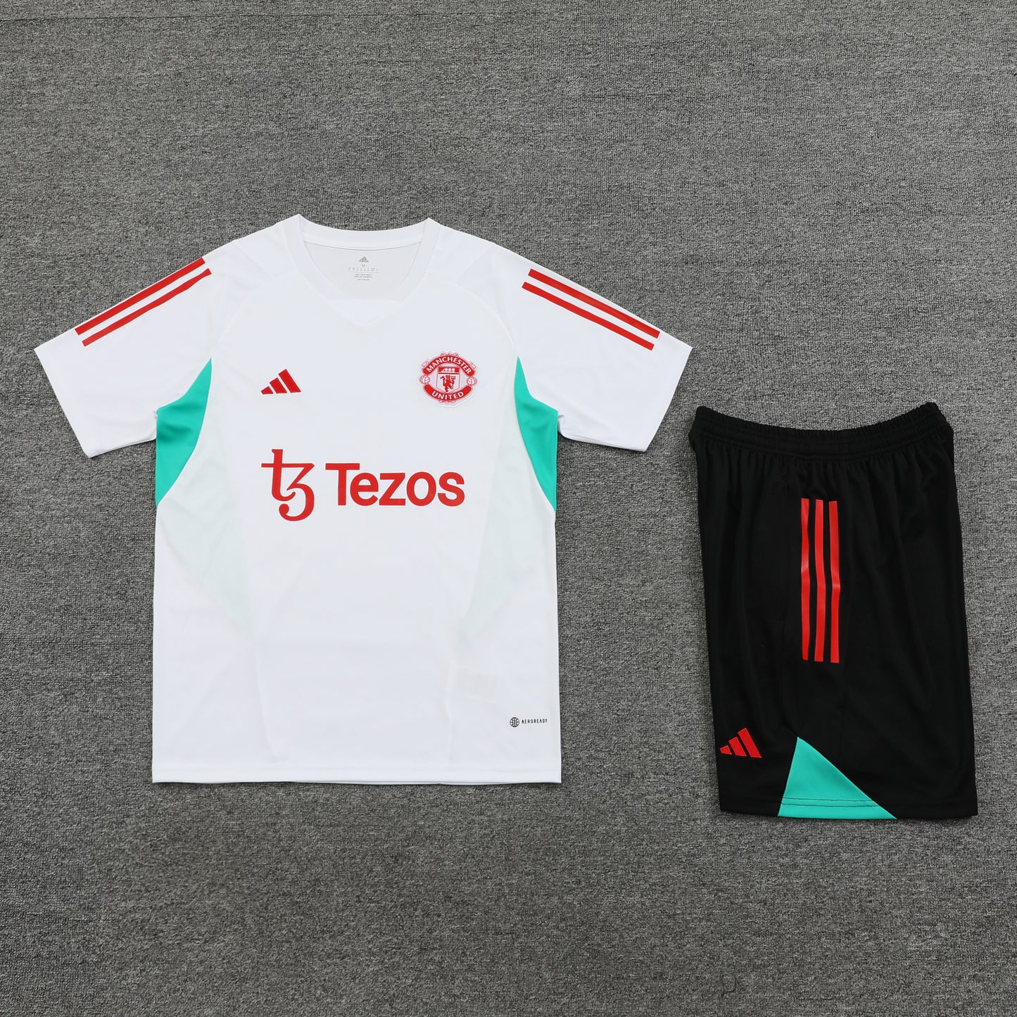 Manchester United Shorts Set-White and Black