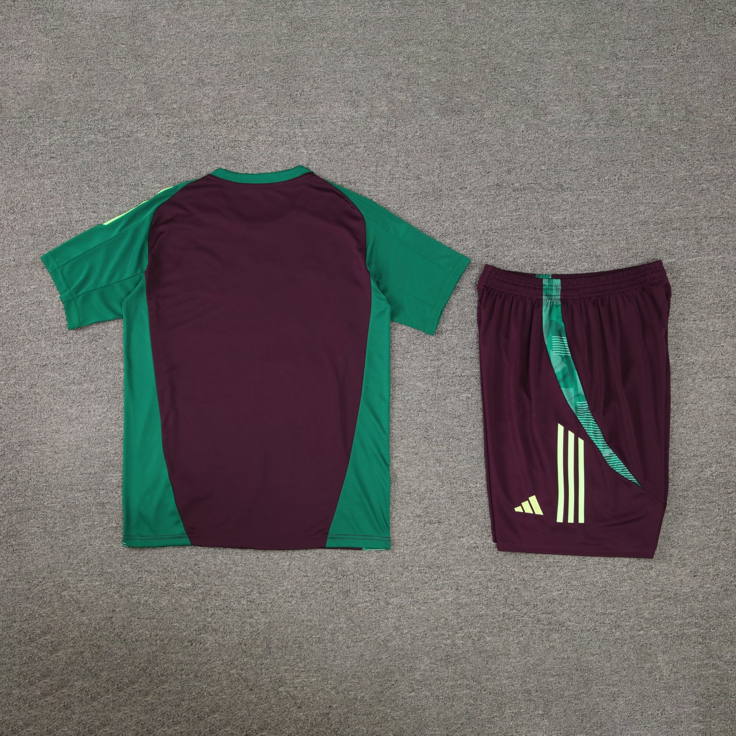 Mexico Shorts Set-Brown and Dark Green