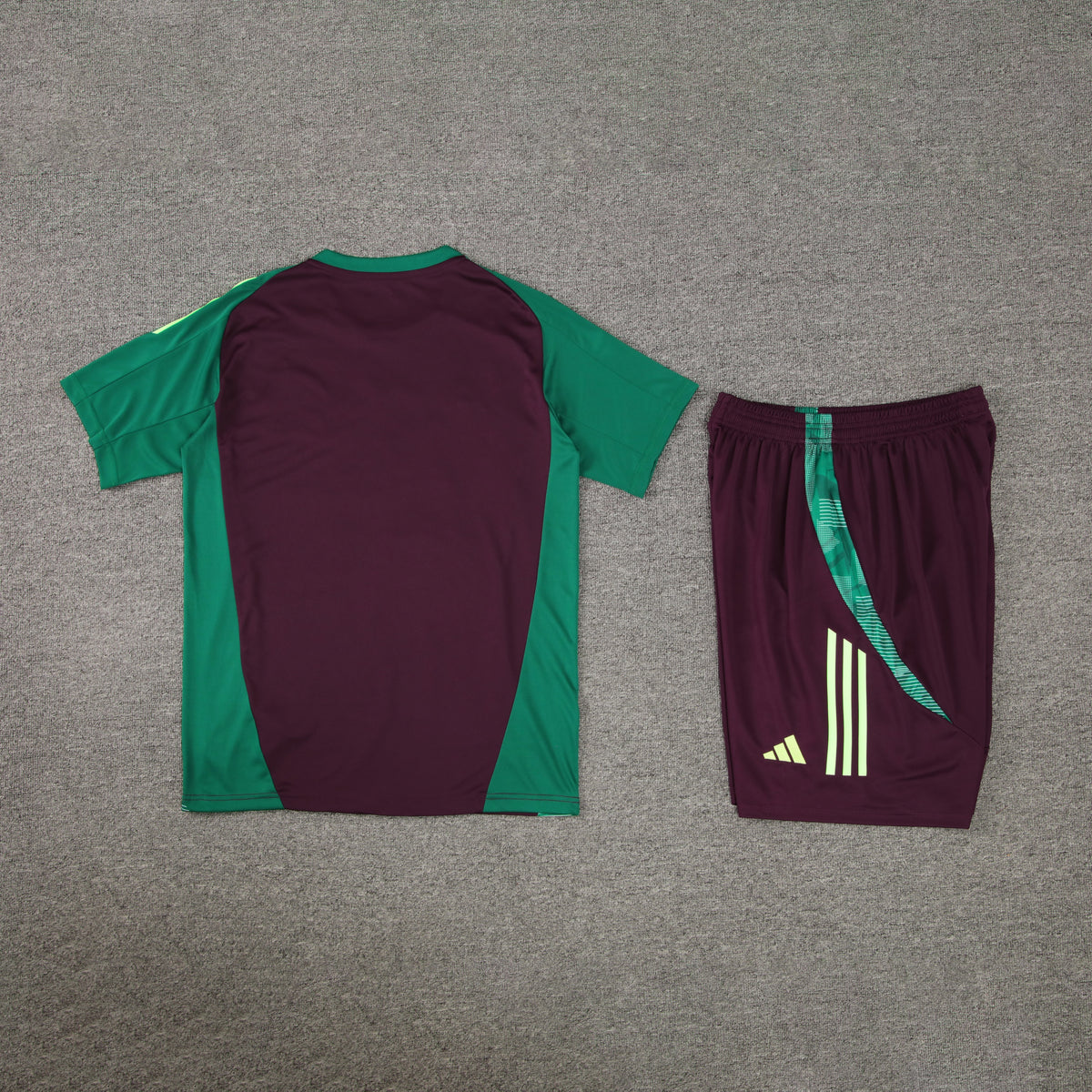 Mexico Shorts Set-Brown and Dark Green