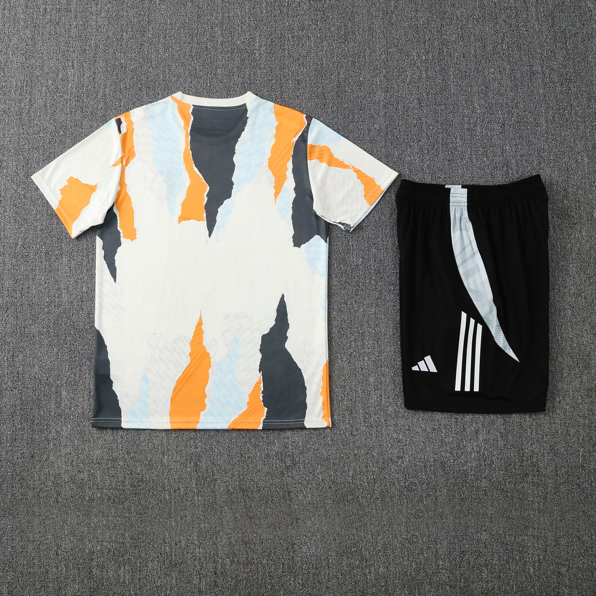 Real Madrid Shorts Set-White, Orange and Black