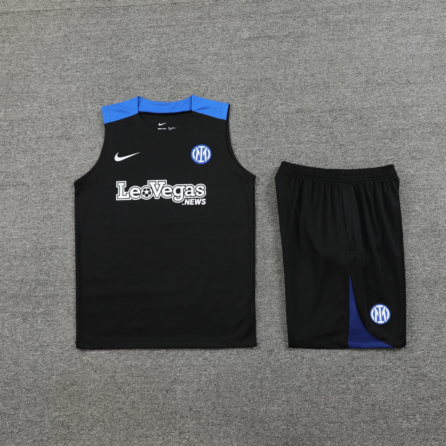 Inter Milan Vest Set-Black and Blue