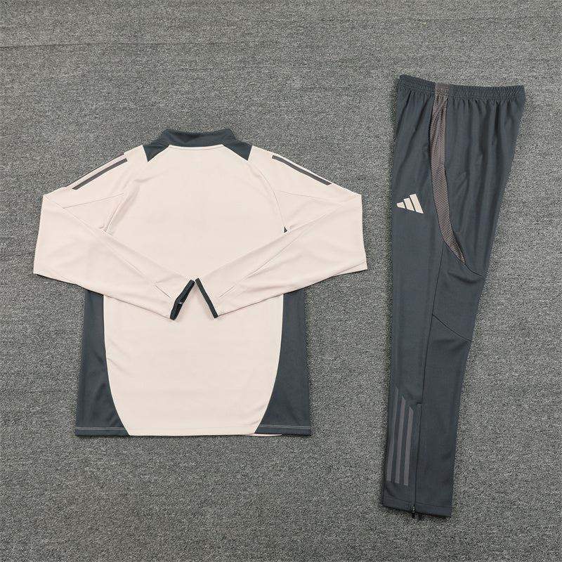 Real Madrid Tracksuit-Cream and Grey