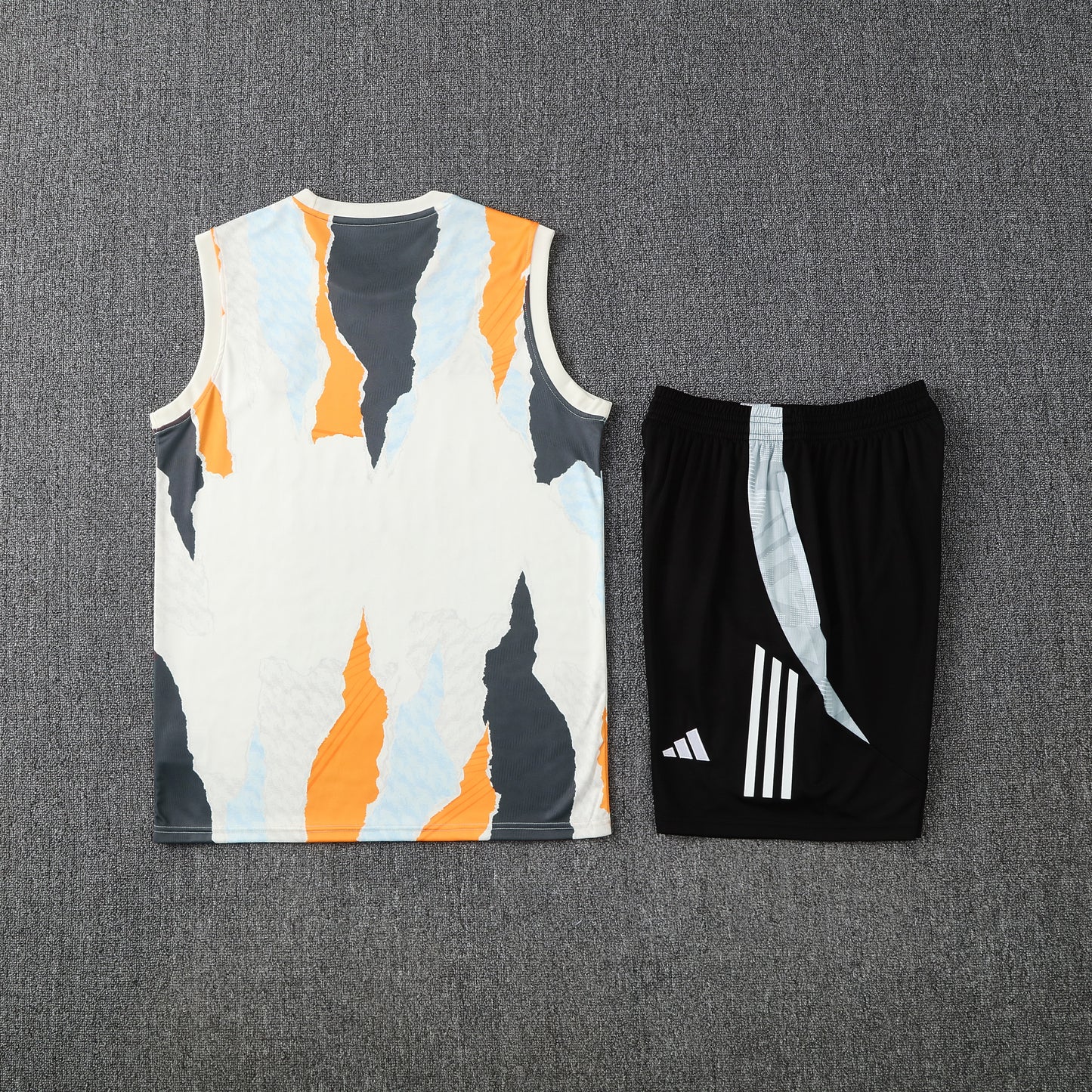 Real Madrid Vest Set-White, Orange and Black
