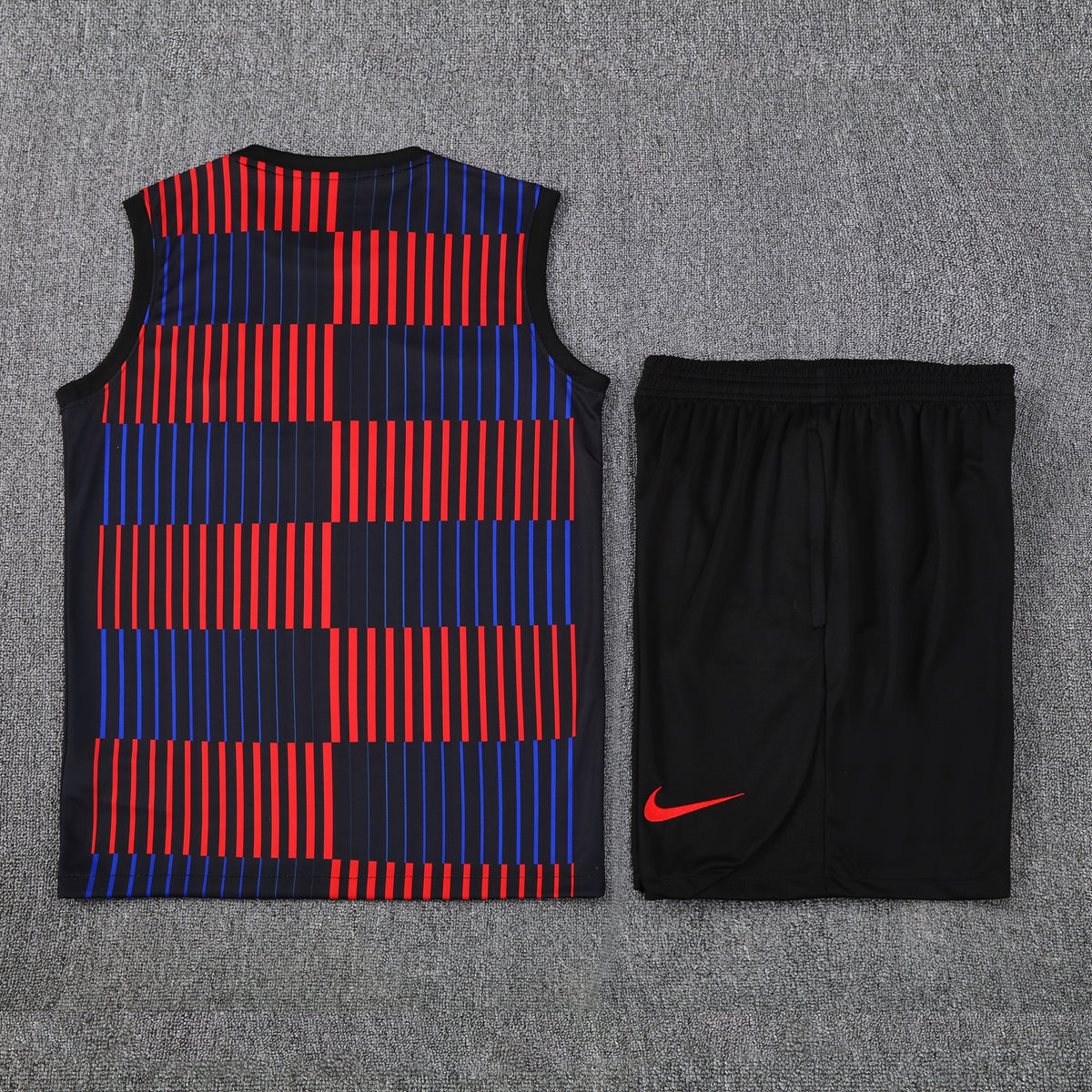 Barcelona Vest Set-Red, Blue and Black