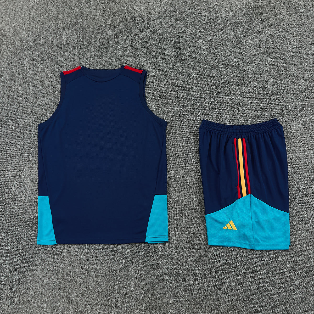 Spain Vest Set-Navy Blue and Blue