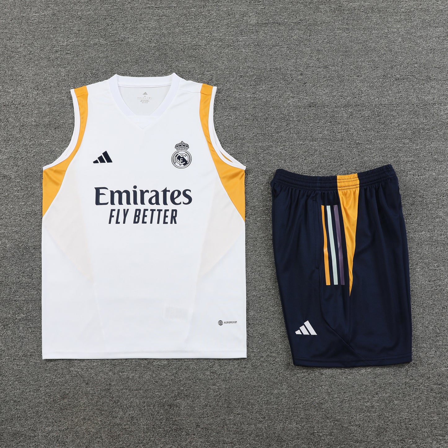 Real Madrid Vest Set-White and Navy Blue