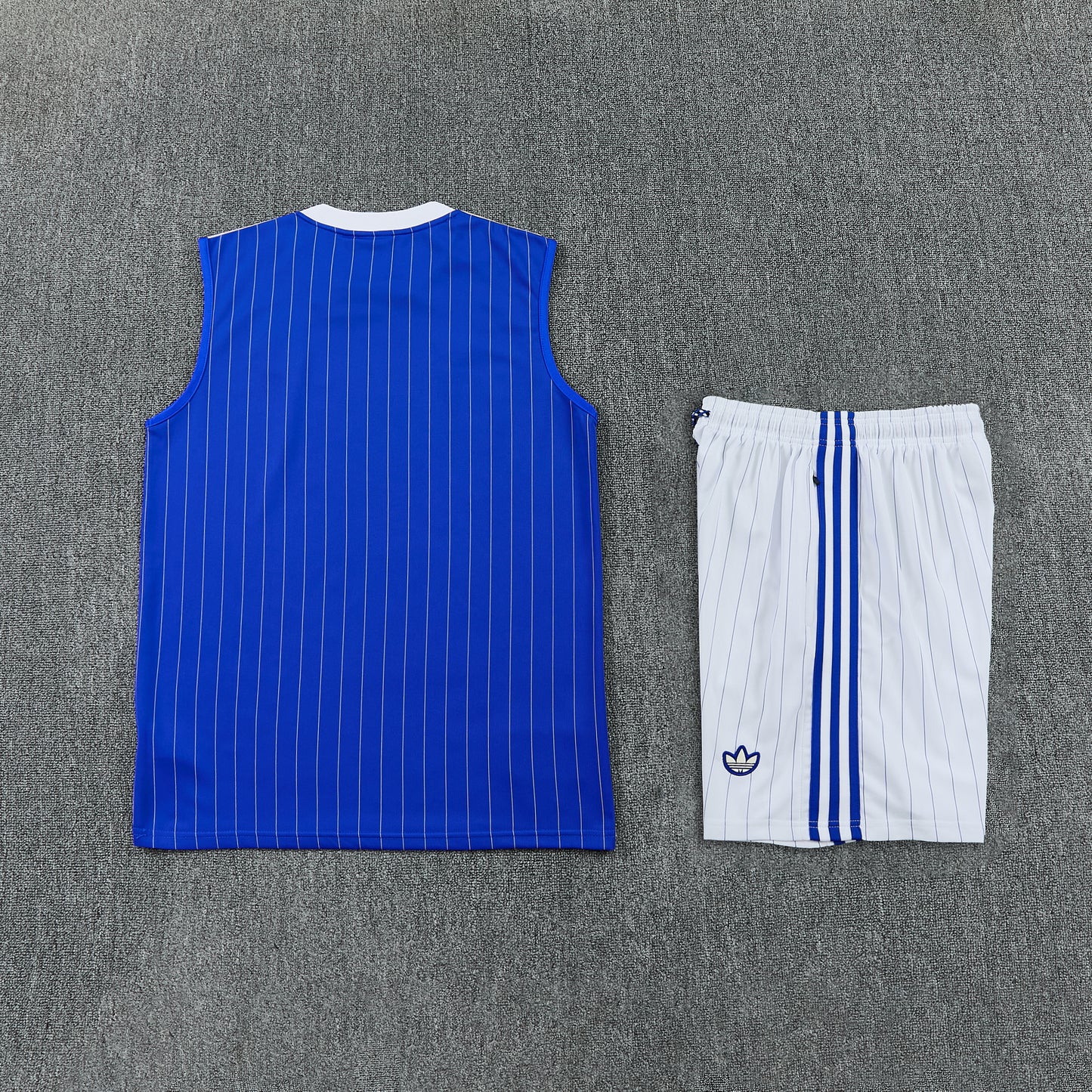 Chelsea Vest Set-Blue and White