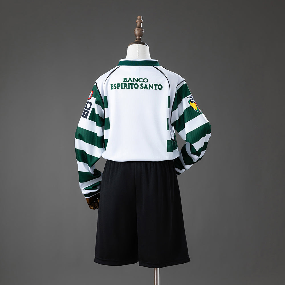 Sporting CP 01/02 Home Retro Long-Sleeve Kids Kit