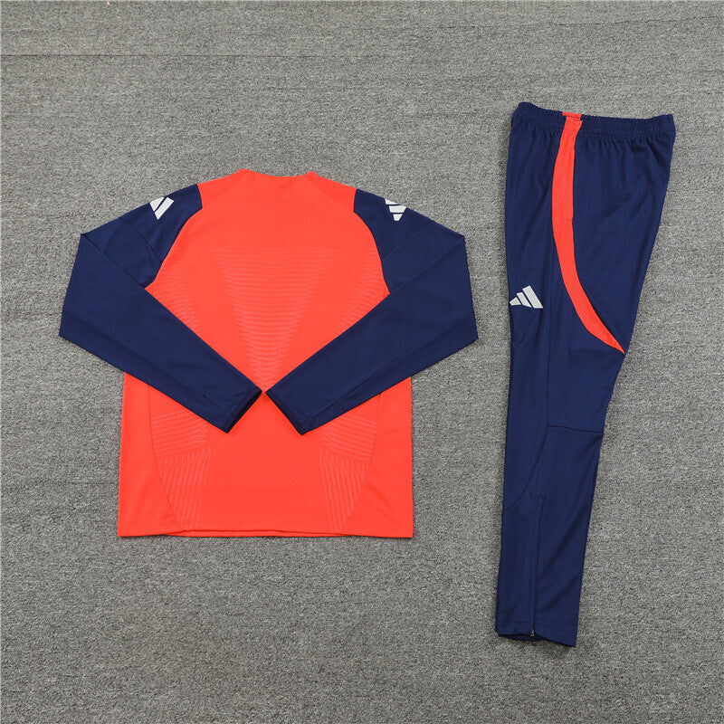 Manchester United Tracksuit-Orange and Navy Blue
