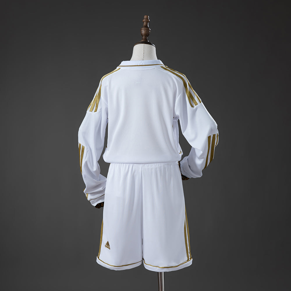 Real Madrid 11/12 Home Retro Long-Sleeve Kids Kit