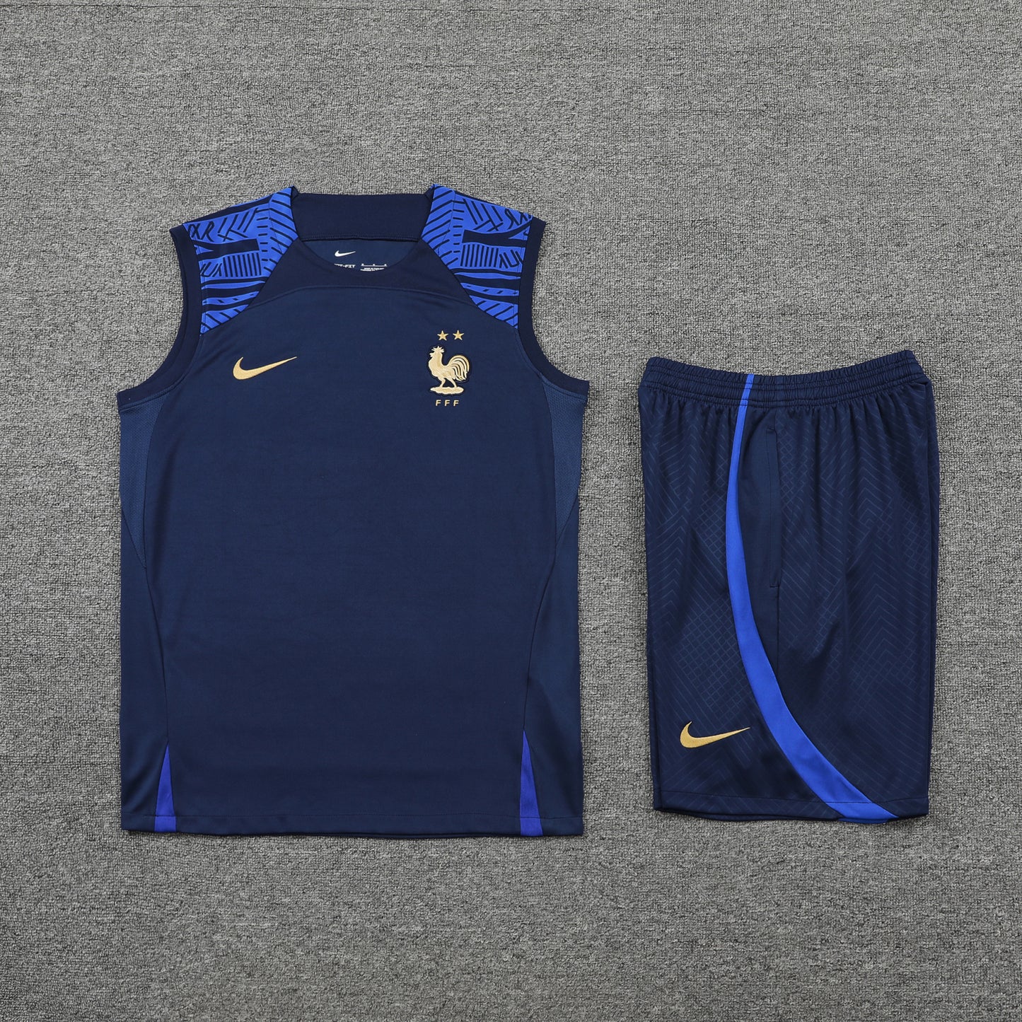 France Vest Set-Navy Blue