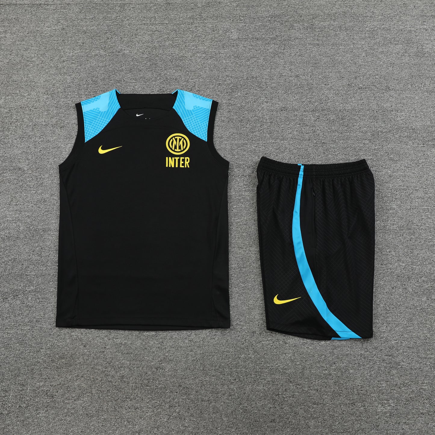 Inter Milan Vest Set-Black and Blue