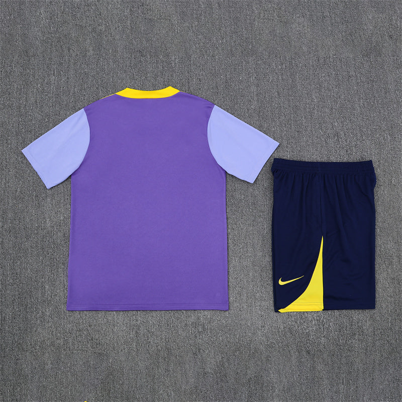 Atletico Madrid Shorts Set-Purple and Navy Blue