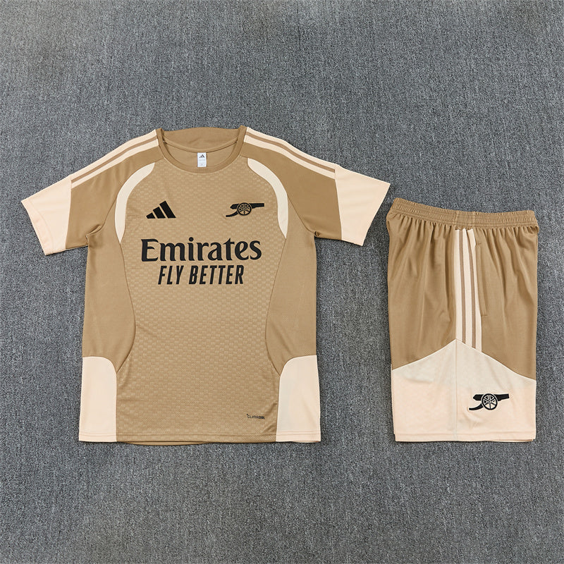 Arsenal Shorts Set-Brown and Cream