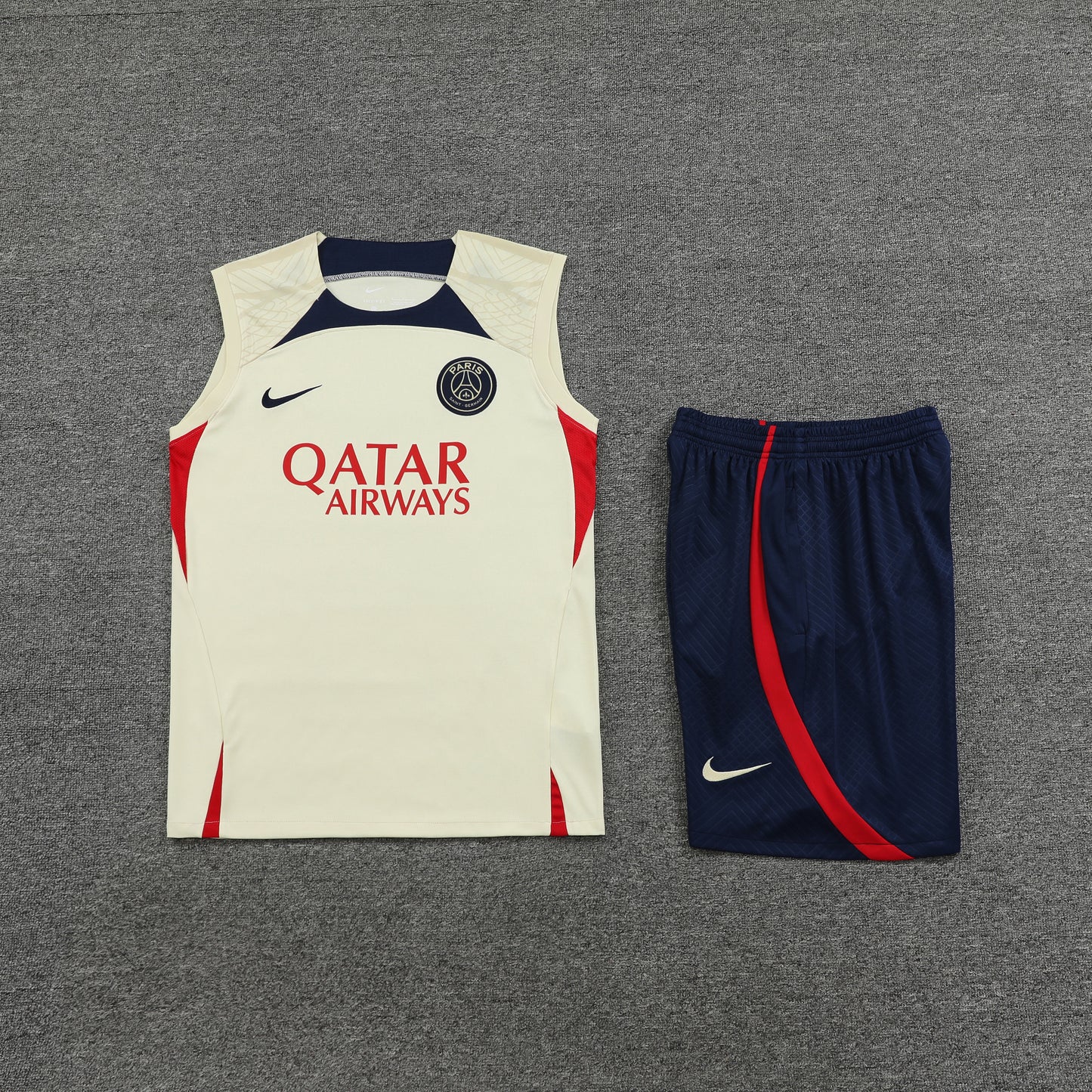 PSG Vest Set-Cream and Navy Blue