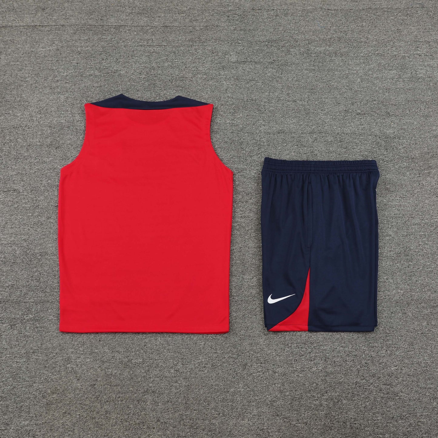 Atletico Madrid Vest Set-Red and Navy Blue