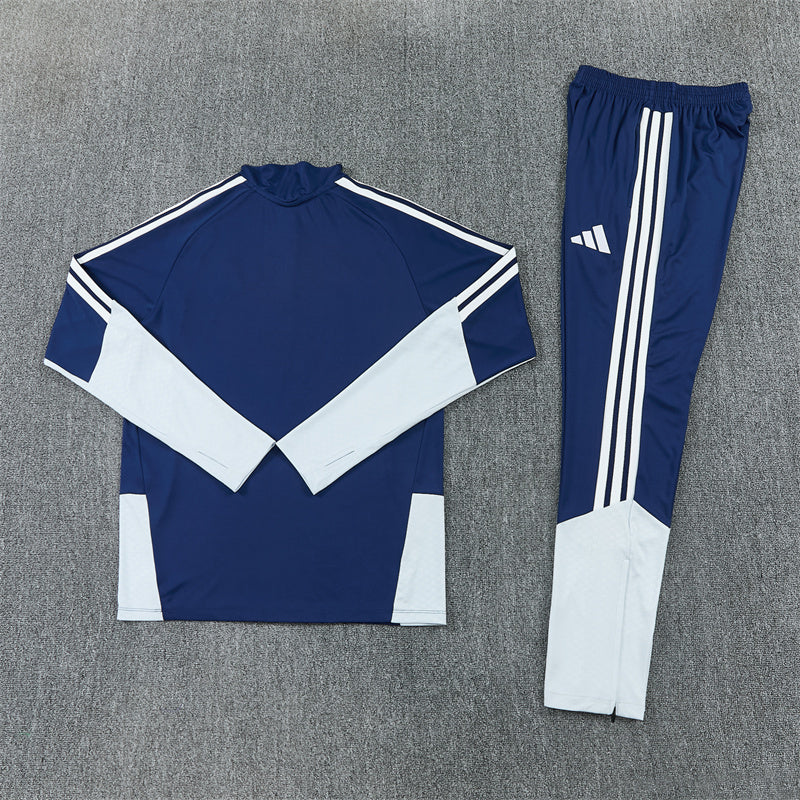Real Madrid Tracksuit-Navy Blue and Off White