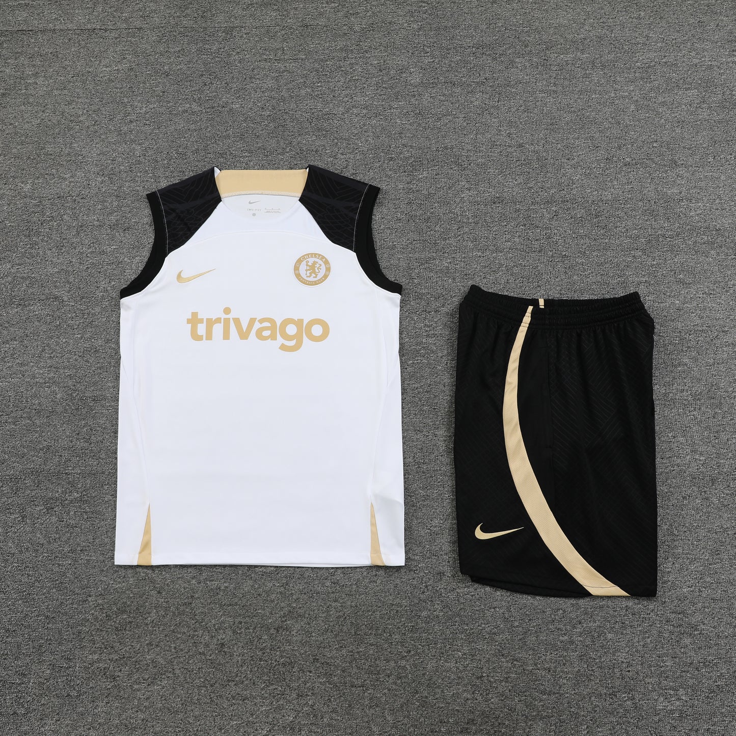Chelsea Vest Set-White and Black