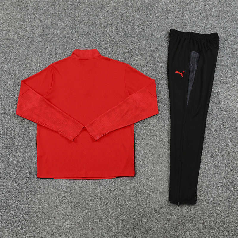 AC Milan Tracksuit-Red and Black
