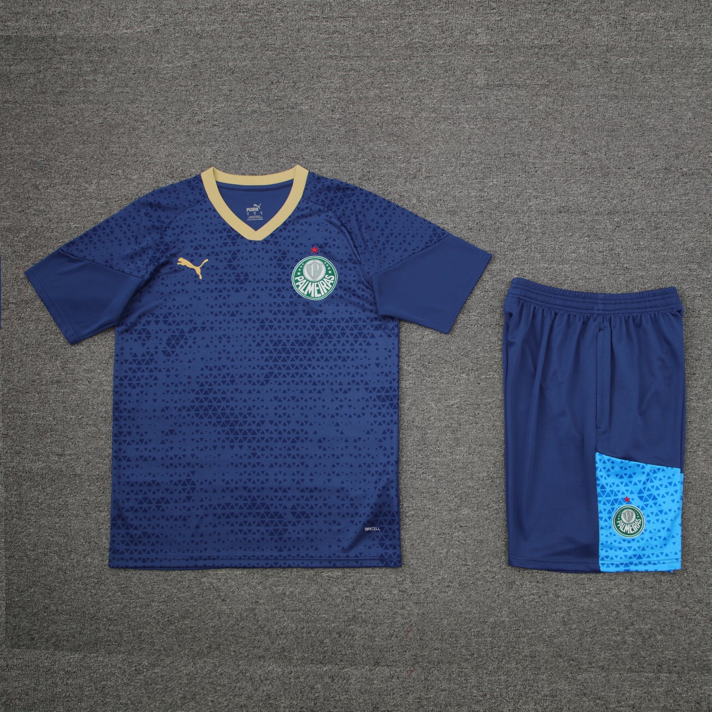 Palmeiras Shorts Set-Dark Blue and Blue