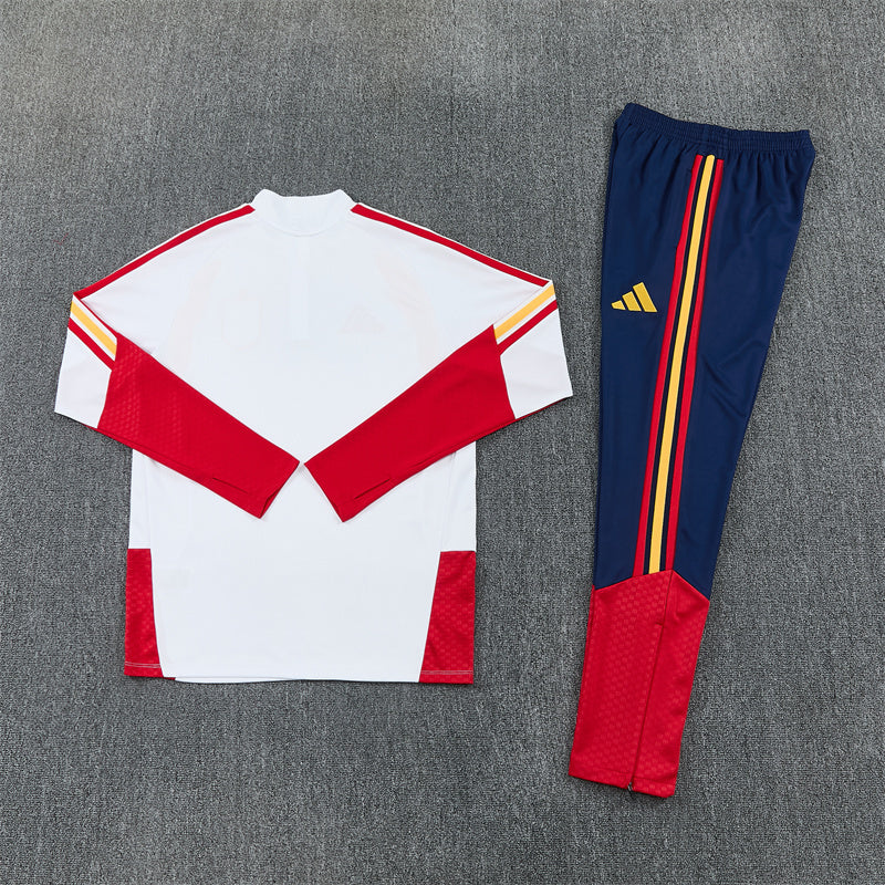 Spain Tracksuit-White, Red and Navy Blue