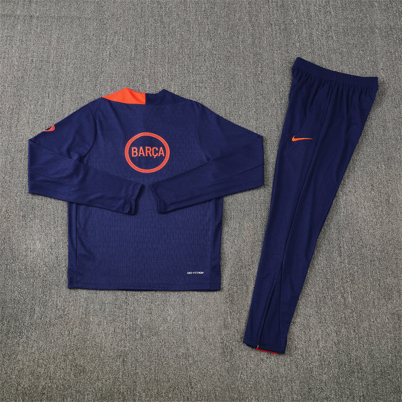 Barcelona Tracksuit-Navy Blue and Orange