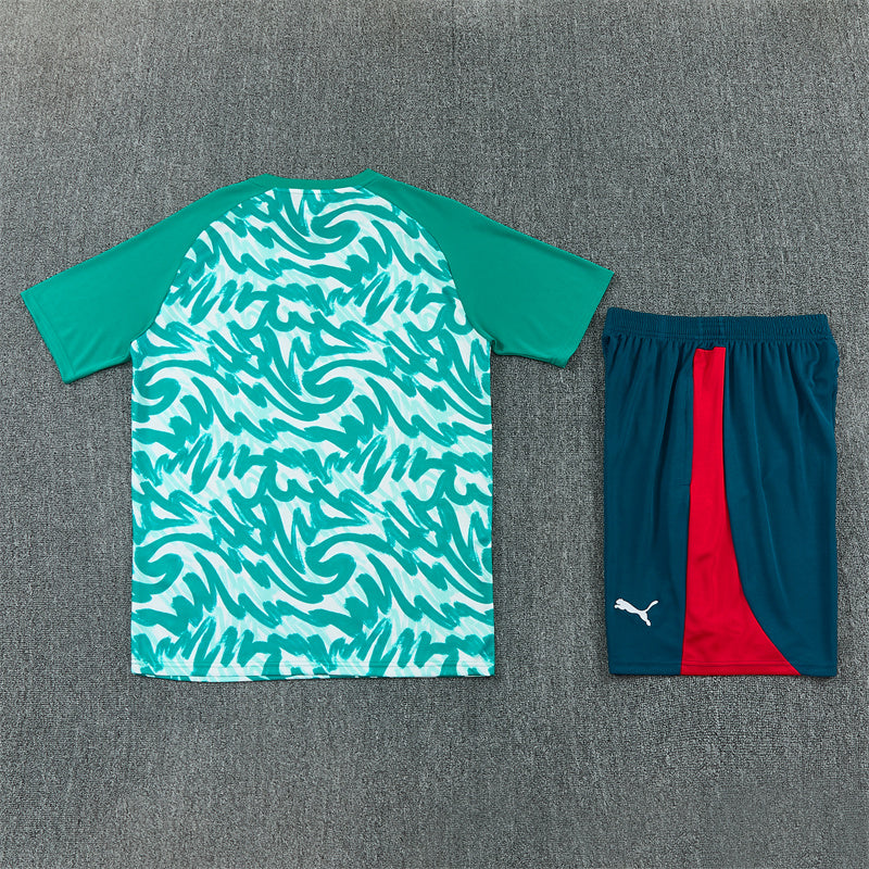 Portugal Shorts Set-Green and Blue