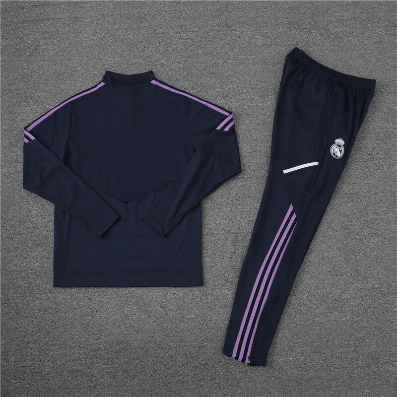 Real Madrid Tracksuit-Navy Blue and Purple
