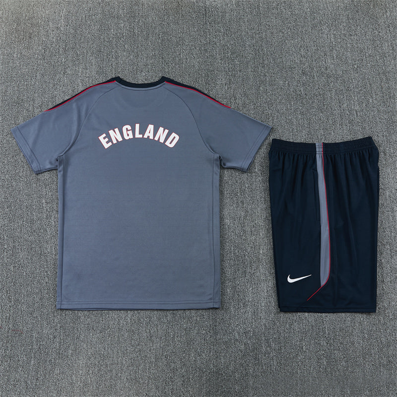 England Shorts Set-Grey and Navy Blue