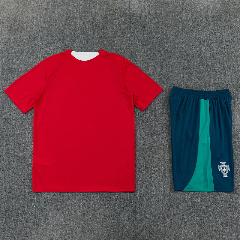 Portugal Shorts Set- Red and Navy Blue