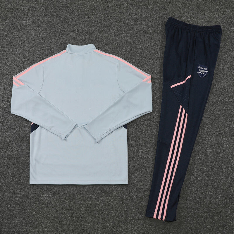Arsenal Tracksuit-Light Grey and Black
