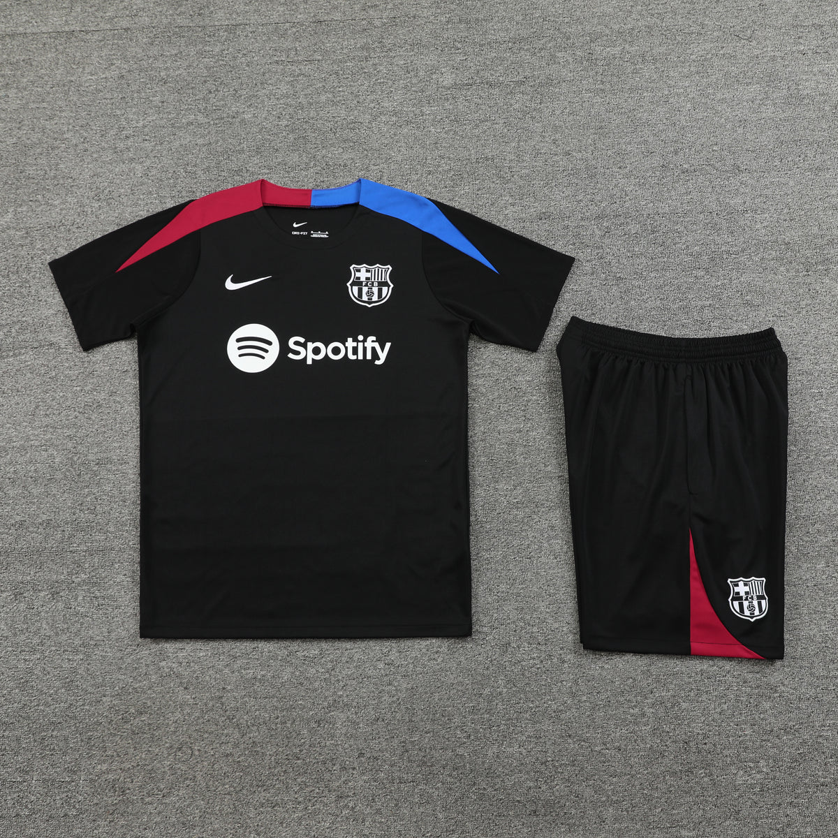 Barcelona Shorts Set-Red, Blue and Black