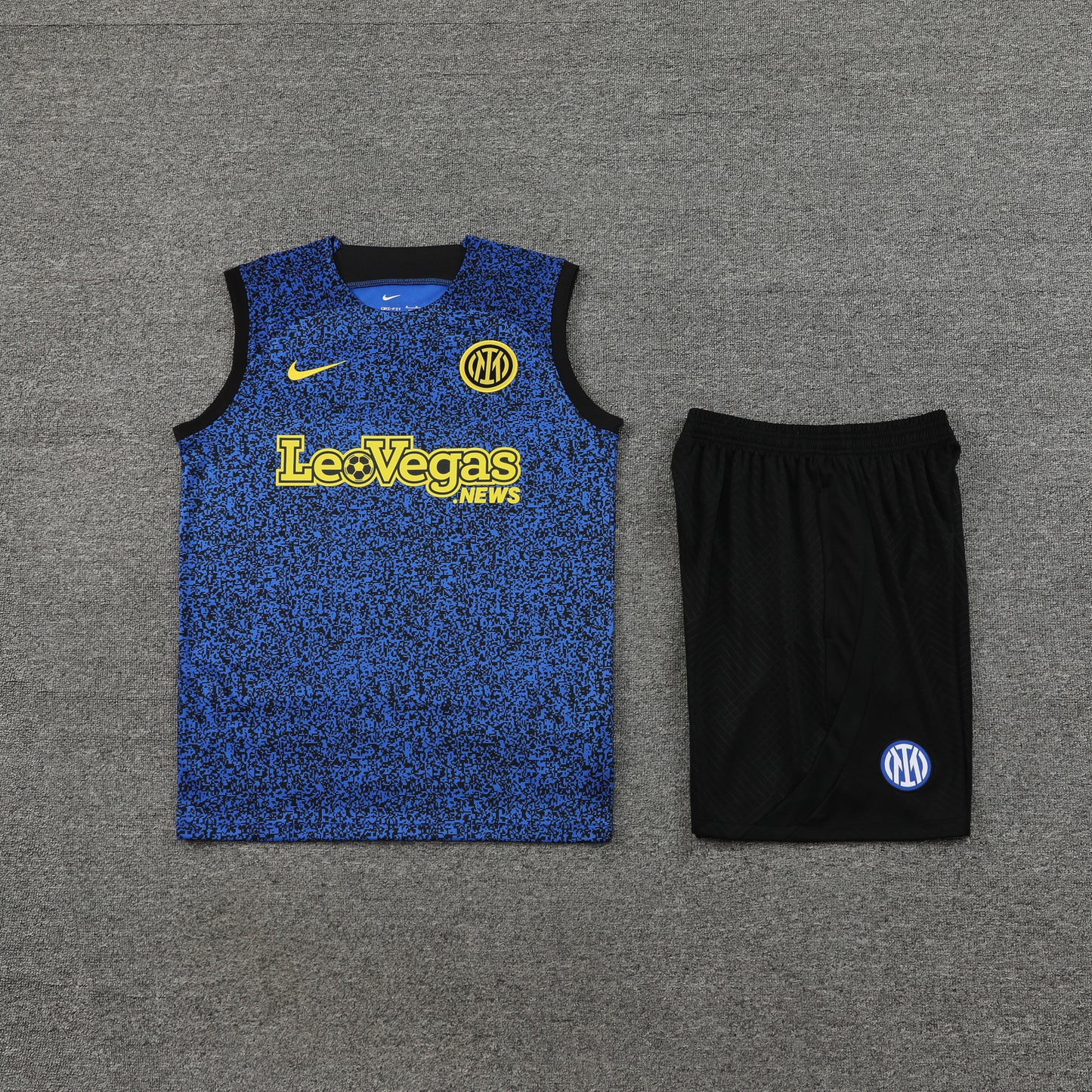 Inter Milan Vest Set-Dark Blue and Black