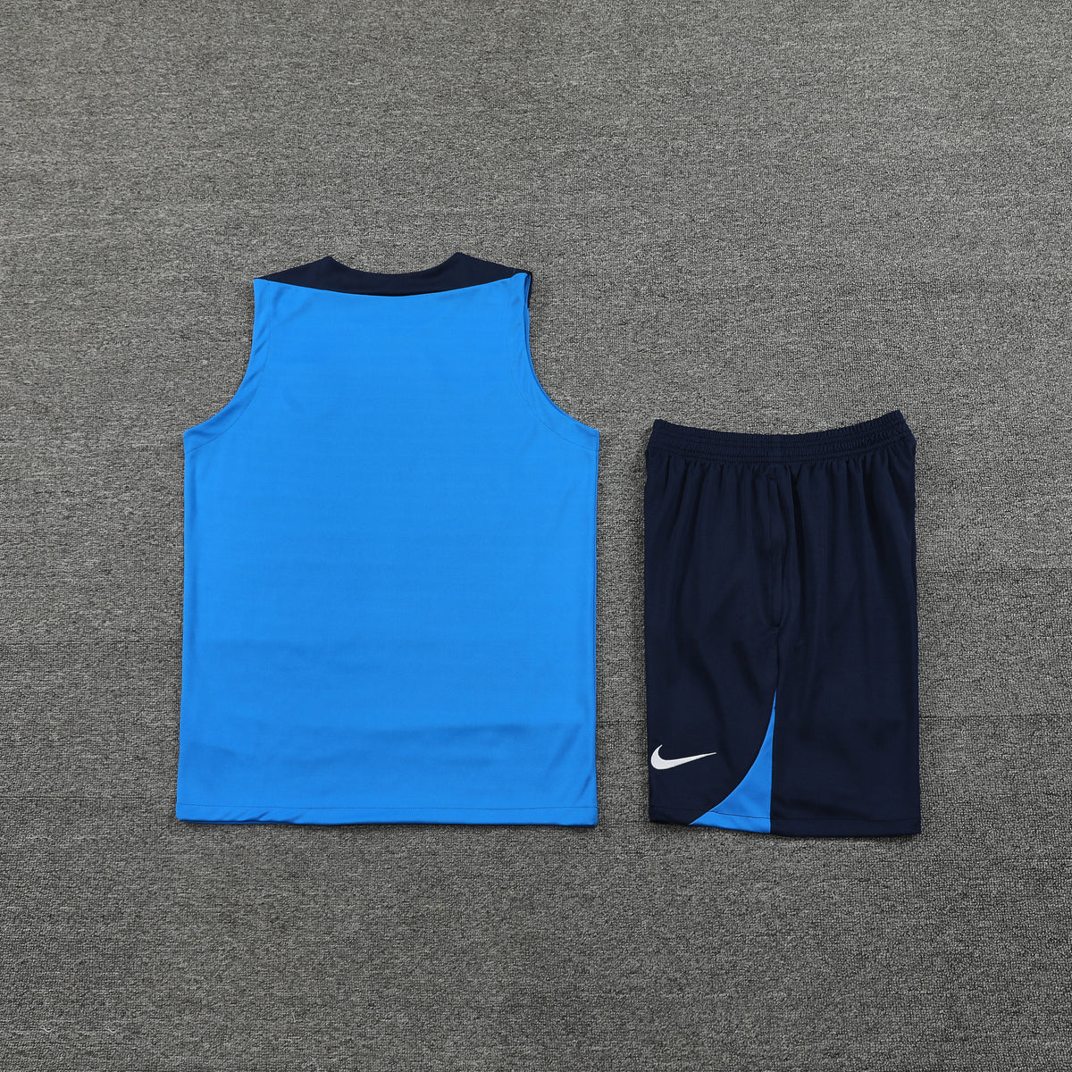 Chelsea Vest Set-Blue and Navy Blue