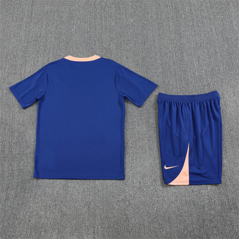 France Shorts Set-Navy Blue