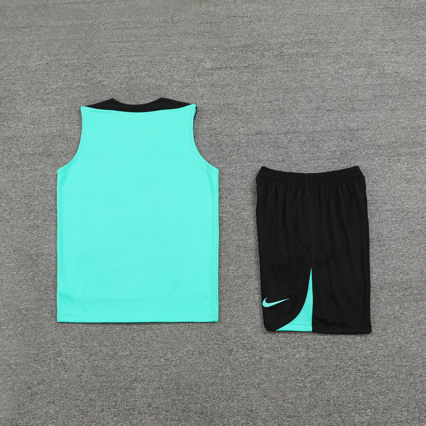 Atletico Madrid Vest Set-Light Blue and Black