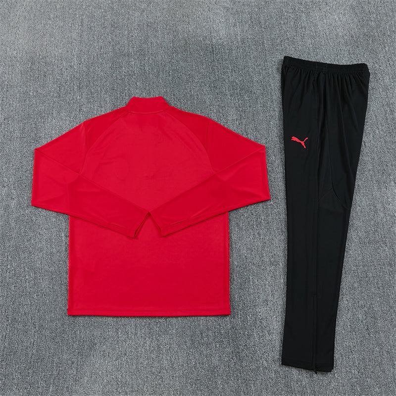 AC Milan Tracksuit-Red and Black
