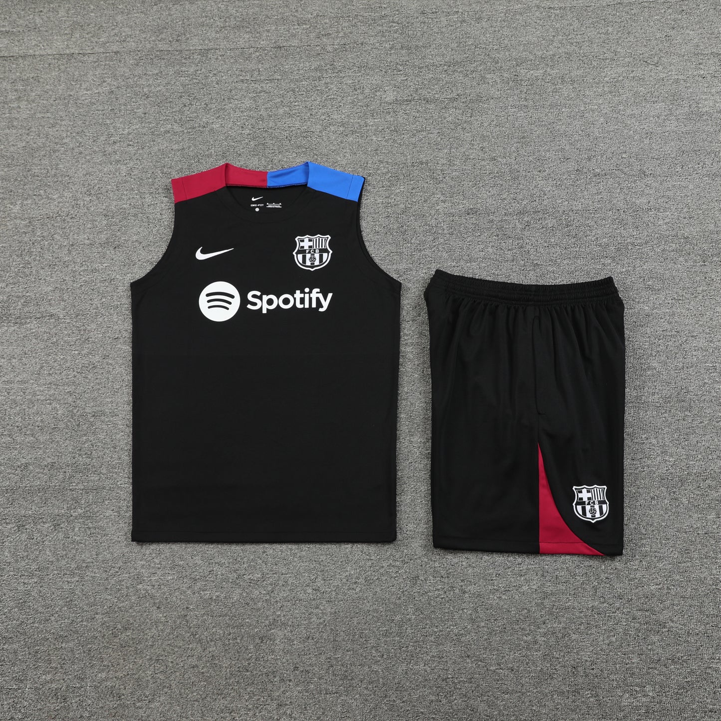 Barcelona Vest Set-Red, Blue and Black