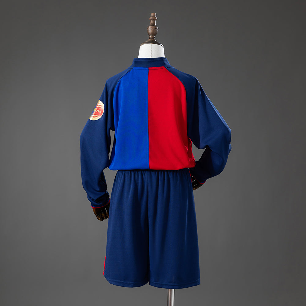 Barcelona 100th Anniversary Retro Long-Sleeve Kids Kit