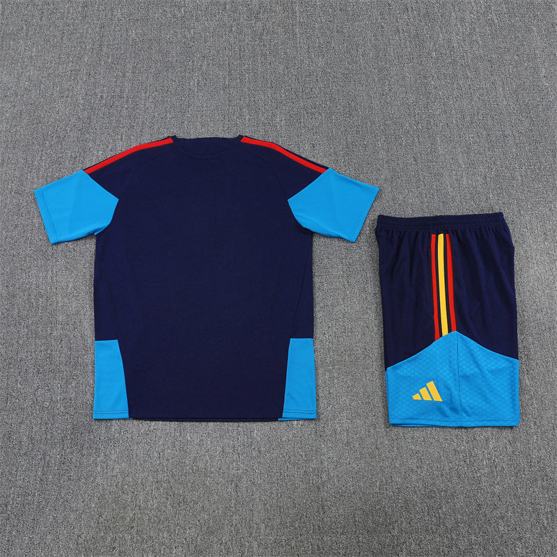 Spain Shorts Set-Navy Blue